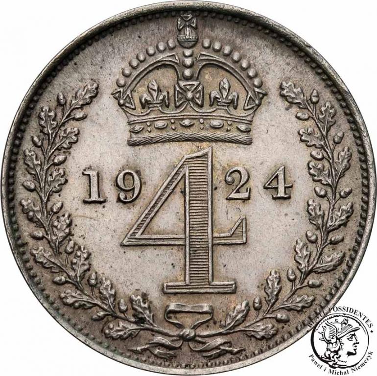 Wielka Brytania Fourpence 1924 George V st.2