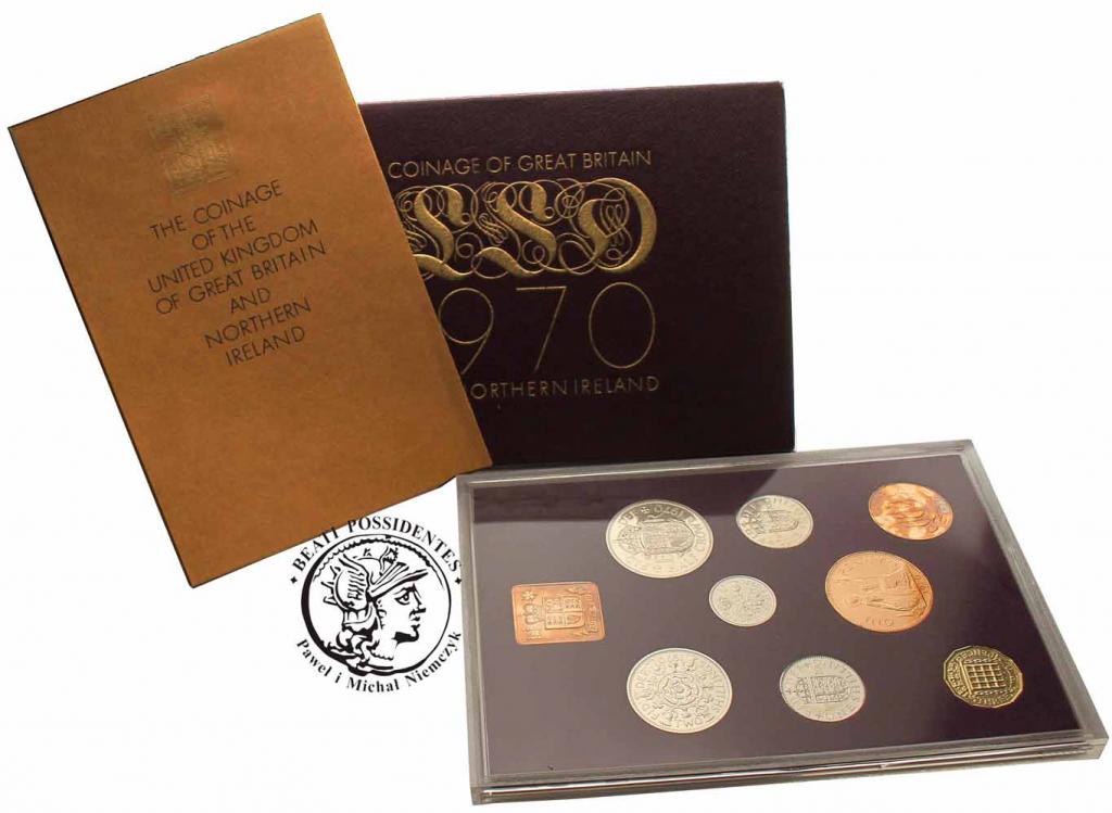 Wielka Brytania komplet monet obiegowych 1970 st.1