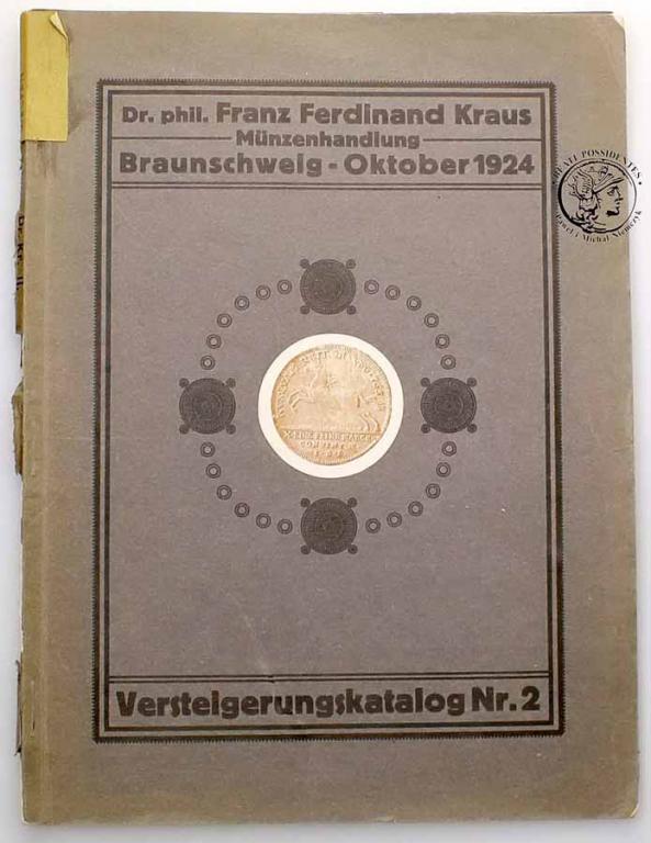 Katalog aukcyjny Dr F. F. Kraus październik 1924