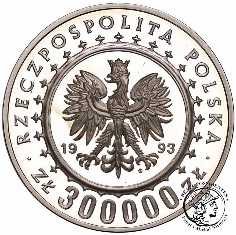 Polska III RP 300 000 złotych 1993 Łańcut st.L/L-