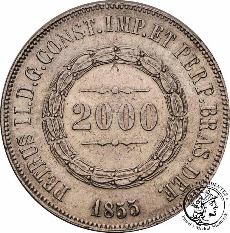Brazylia 2000 Reis 1855 st.3+