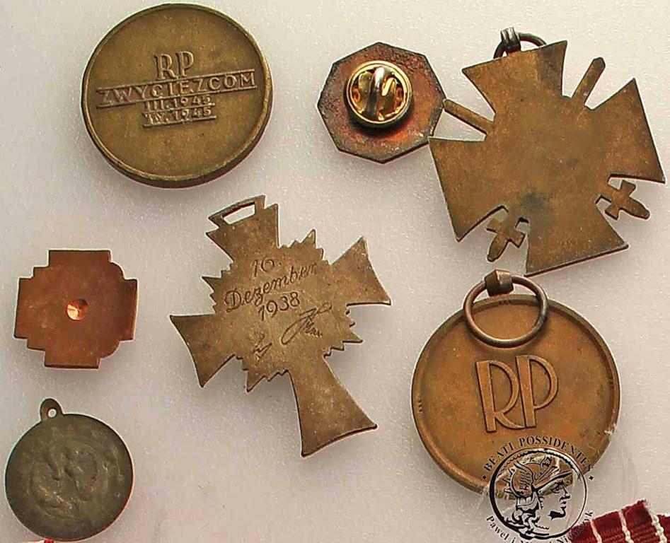 Polska Medal Niepodległości + inne lot 7 sztuk