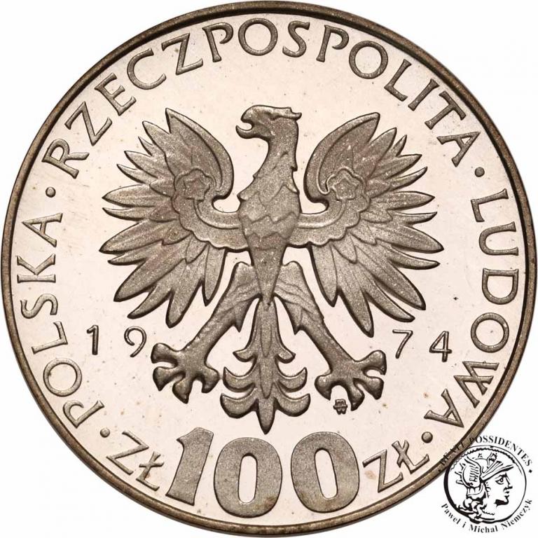 PRÓBA SREBRO 100 złotych 1974 Skłodowska st. L-