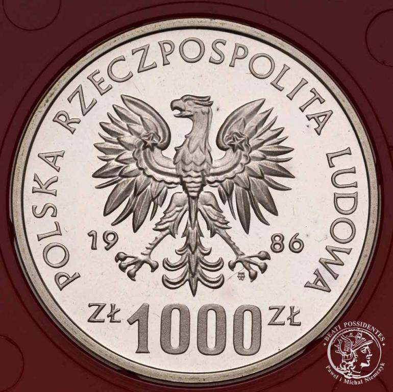 PRÓBA Srebro 1000 złotych 1985 Pomnik Szpital stL-