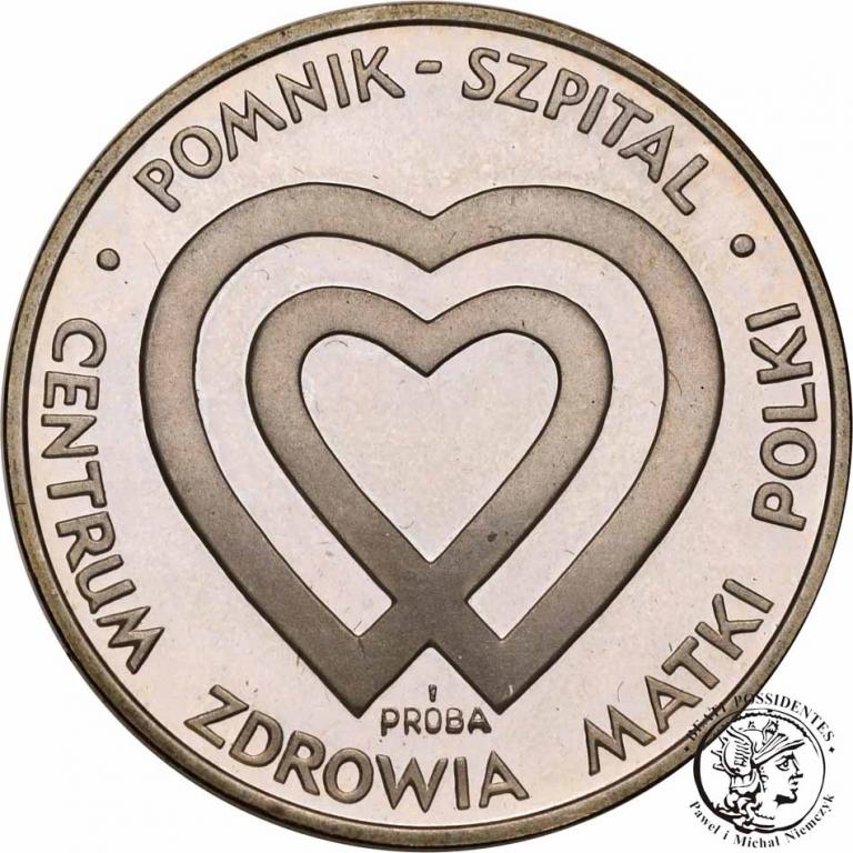 PRÓBA Srebro 1000 złotych 1985 Pomnik Szpital stL-