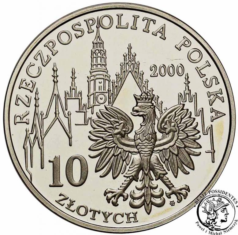 10 złotych 2000 Tysiąclecie Wrocławia st.L/L-