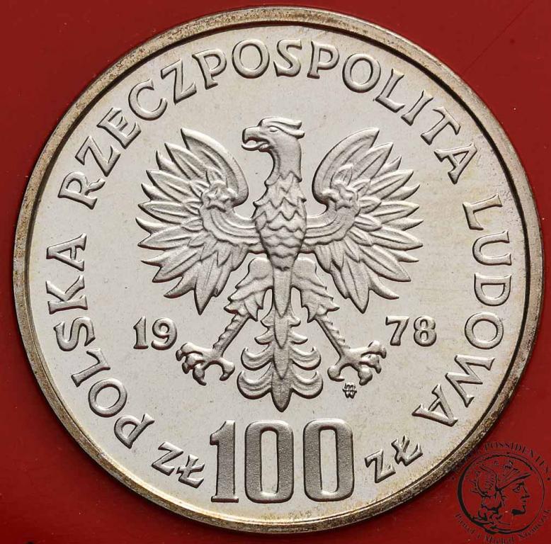 PRÓBA Srebro 100 złotych 1978 ochrona - bóbr st.L-
