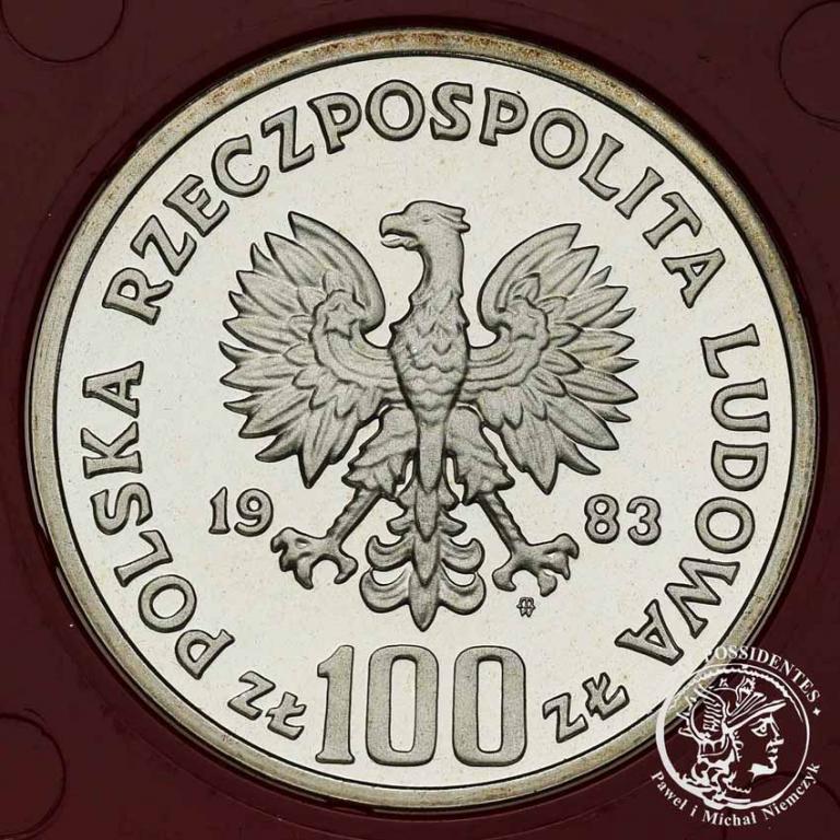 PRÓBA Srebro 100 złotych 1983 Niedźwiedzie st. L-
