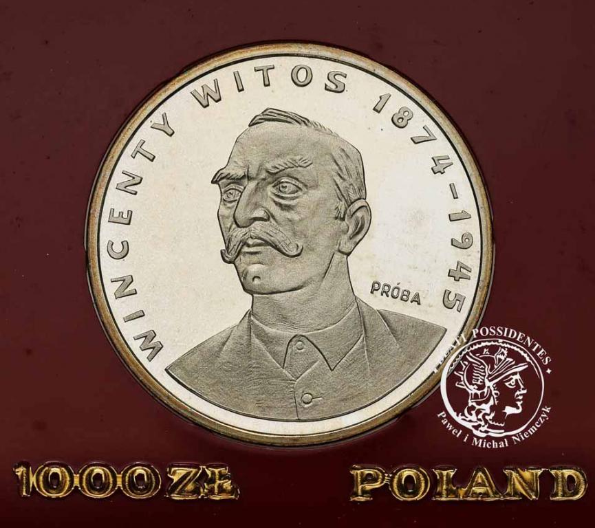 PRL PRÓBA Srebro 1000 złotych 1984 Witos st.L