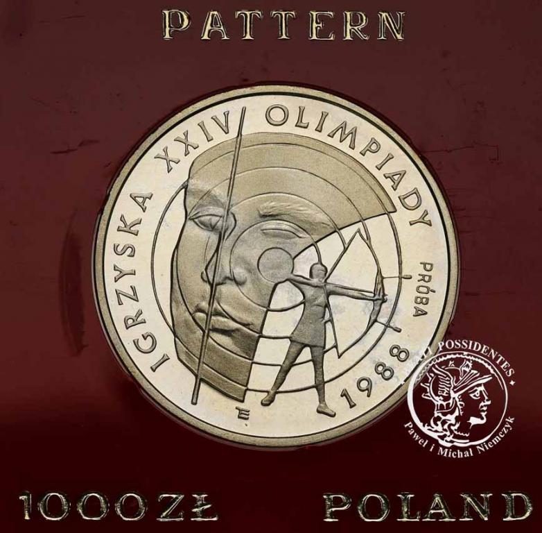 PRÓBA Srebro 1000 złoty 1987 Igrzyska Olimpiady sL