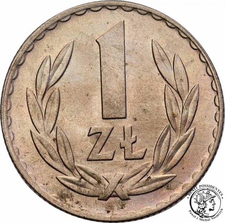 Polska PRL 1 złoty 1949 miedzionikiel st. 1