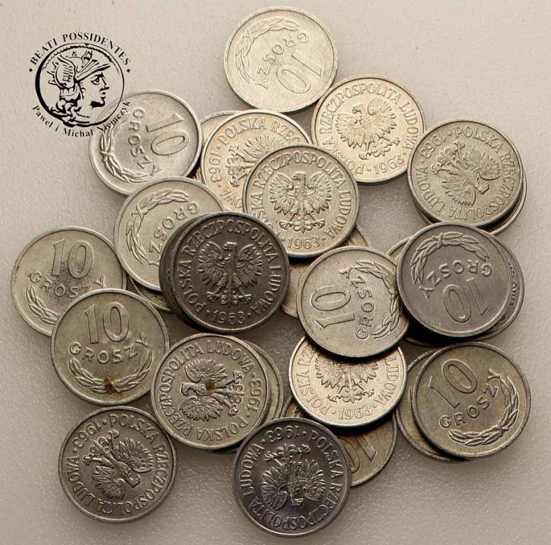 Polska PRL zestaw monet 10 groszy st.1-/2+