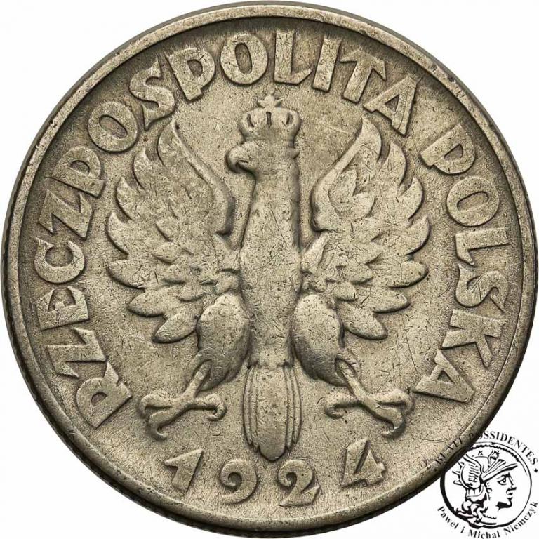 Polska II RP 2 złote 1924 kobieta z kłosami st. 3+