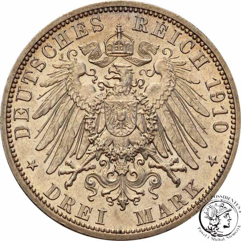 Niemcy Sachsen-Weimar Eisenach 3 Marki 1910 A st1-
