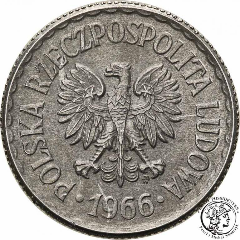 Polska PRL 1 złoty 1966 st. 1-/2+