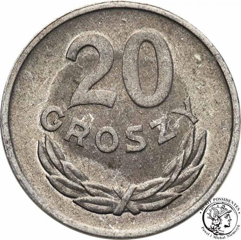 Polska PRL 20 groszy 1961 st. 1/1-