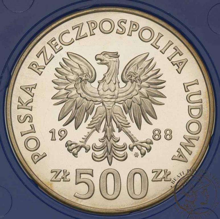 Polska PRL 500 złotych 1988 Jadwiga st.L-