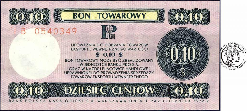 10 Centów 1979 seria IB bon towarowy Pekao st.1