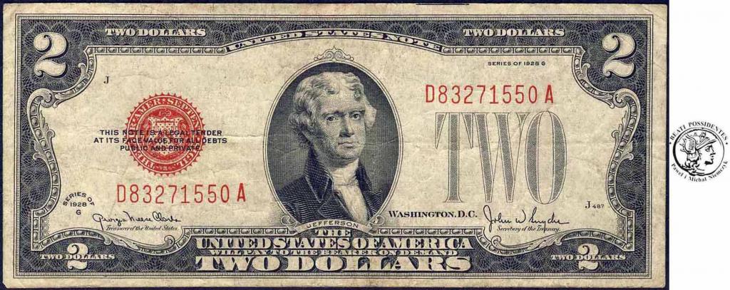 USA 2 $ dolary 1928 G st.3
