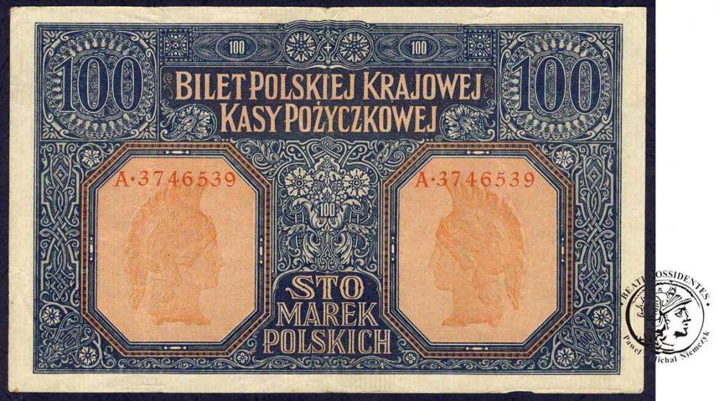 Banknot 100 marek polskich 1916 - Generał st. 3