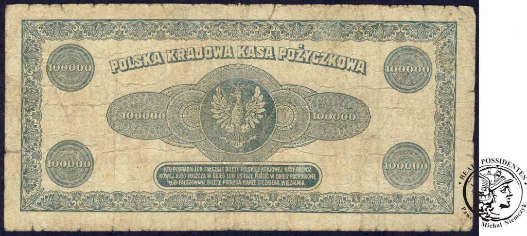 Banknot 100000 marek polskich 1923 - ser. G - st.4