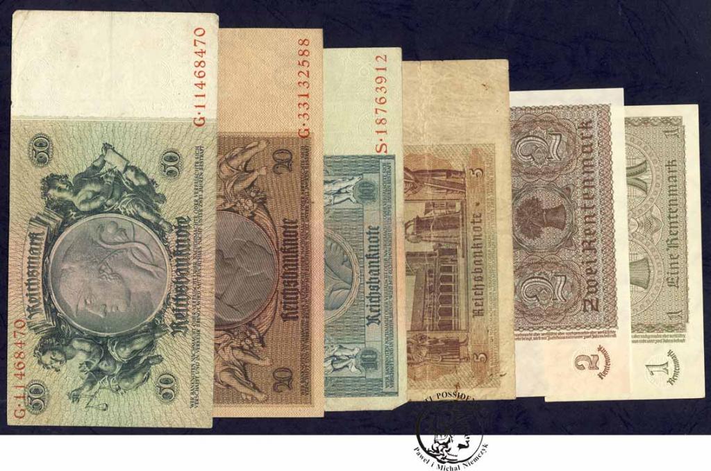 Niemcy lot banknotów 1929-1937 - RÓŻNE - st.3