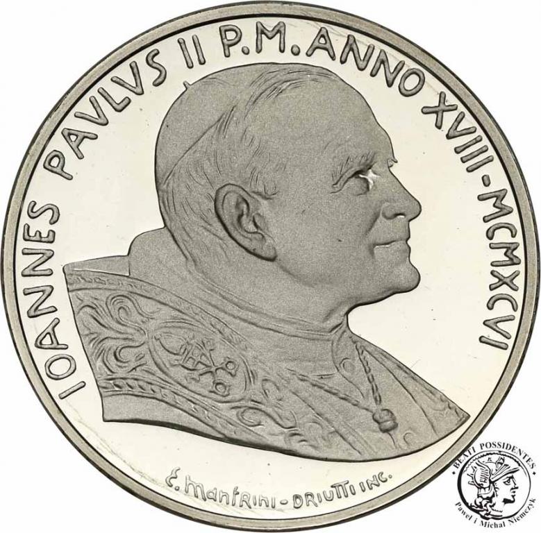 Watykan Jan Paweł II 500 Lire 1996 lustrzanka st.L