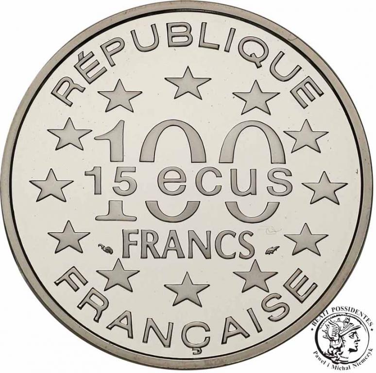 Francja 100 franków 1993 SREBRO st. L-