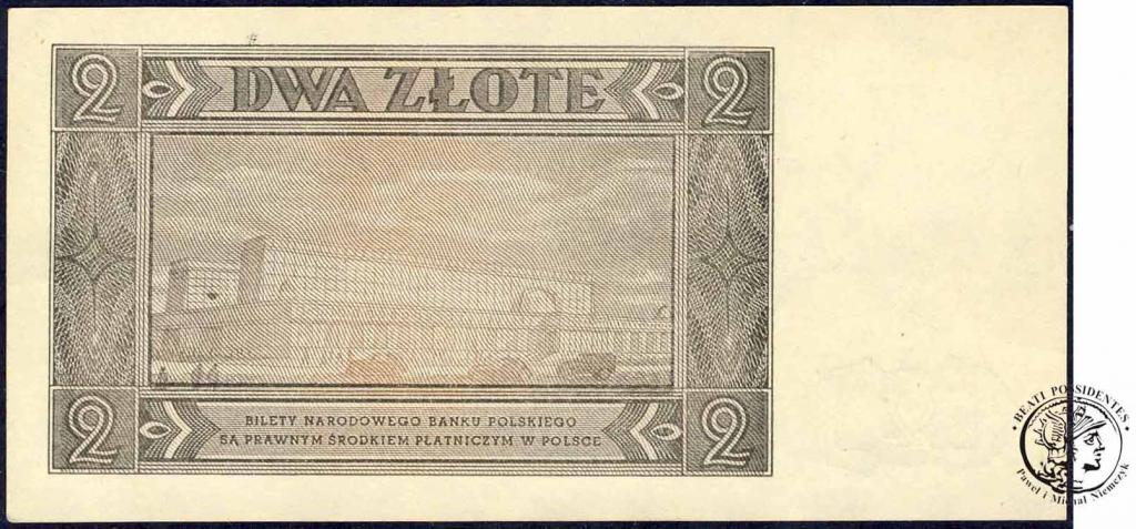 Polska banknot 2 złote 1948 - ser. BS - st. 1