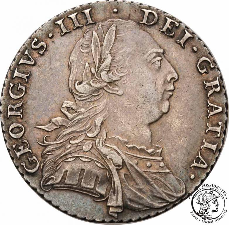 Wielka Brytania shilling 1787 George III st. 3+