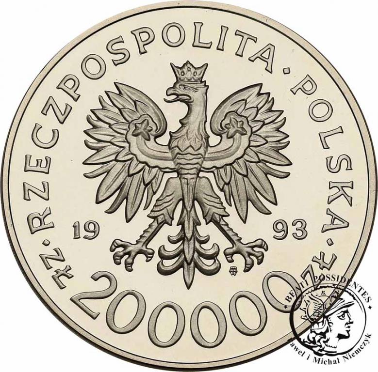 Polska III RP 200 000 złotych 1993 Szczecin st.L-