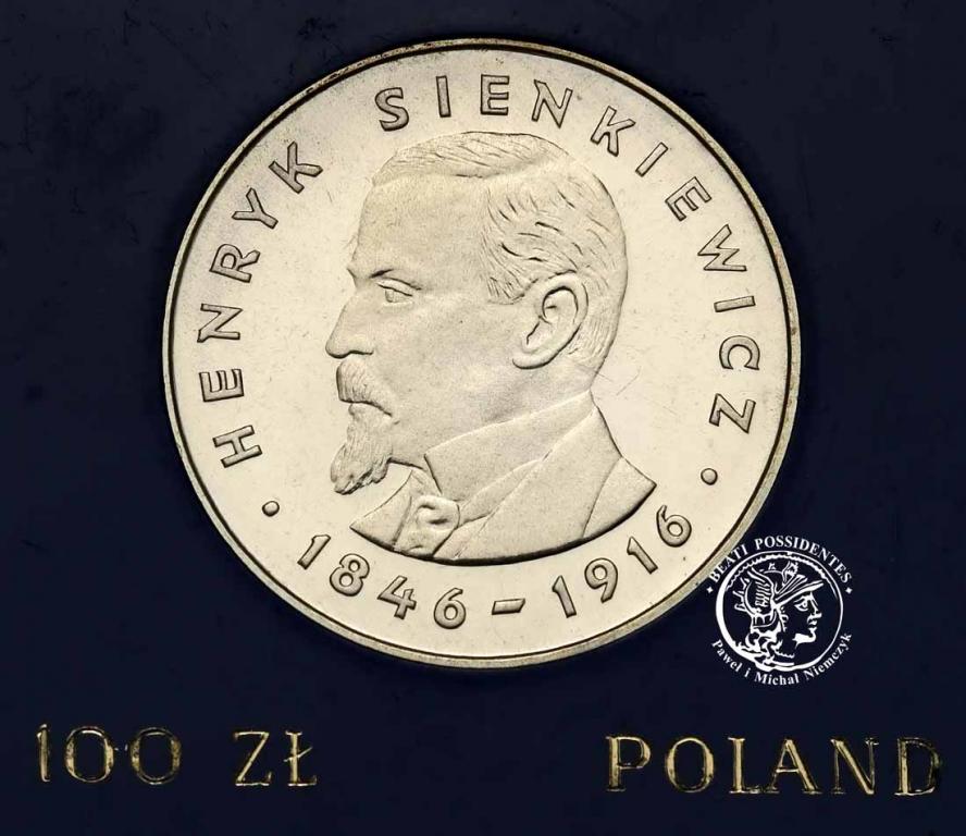 Polska PRL 100 złotych 1977 Henryk Sienkiewicz L-