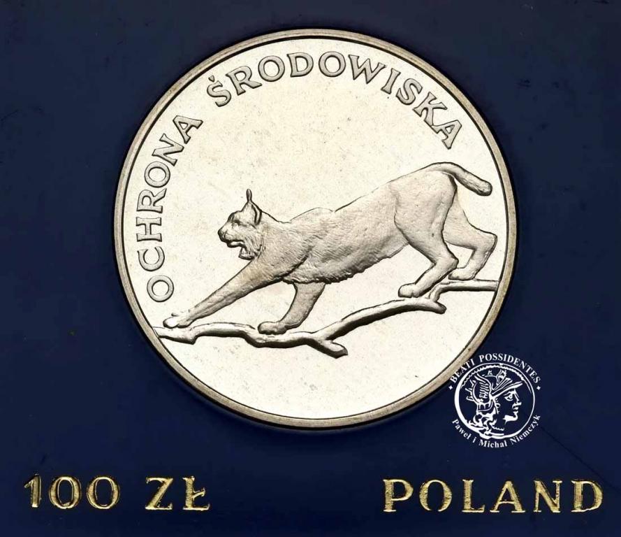 100 złotych 1979 Ryś - Ochrona Środowiska st.L