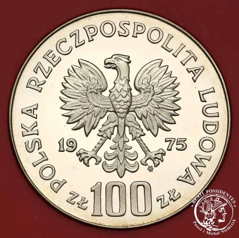 PRÓBA SREBRO 100 złotych 1975 Zamek Królewski stL-