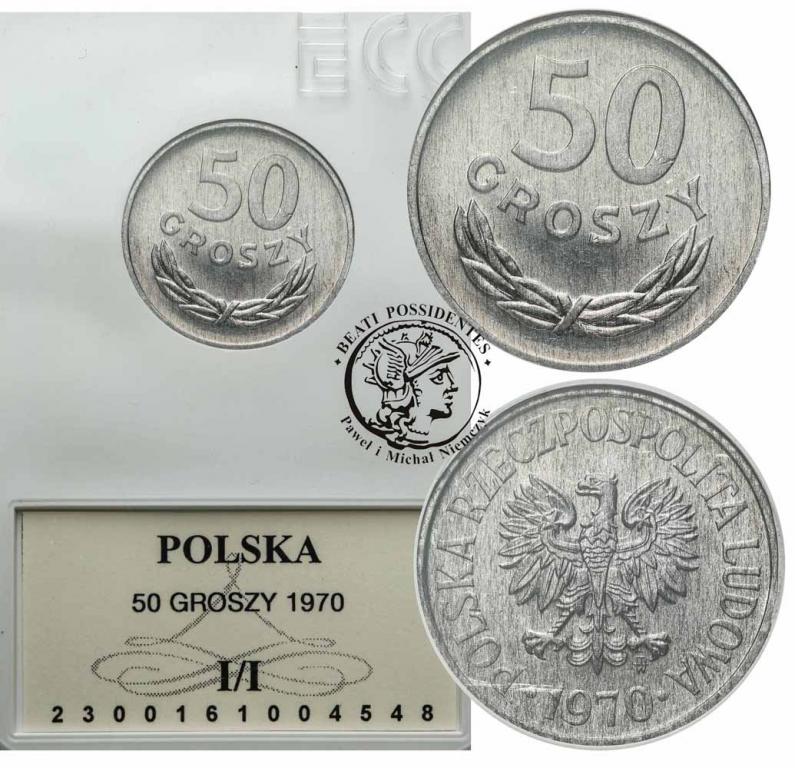 Polska PRL 50 groszy 1970 GCN I/I