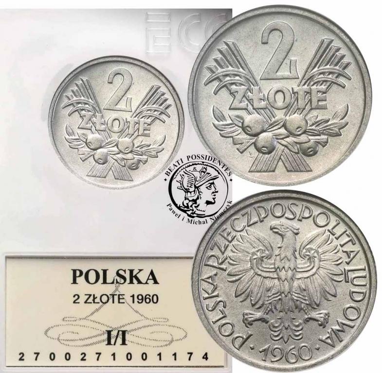 Polska PRL 2 złote 1960 GCN I/I