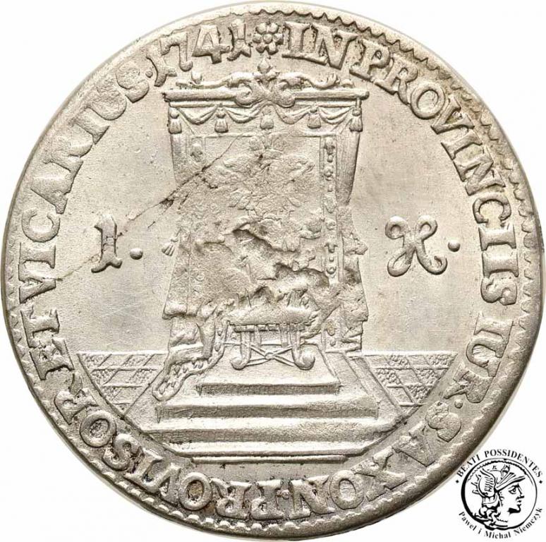 Polska August III Sas grosz 1741 wikariat st.2