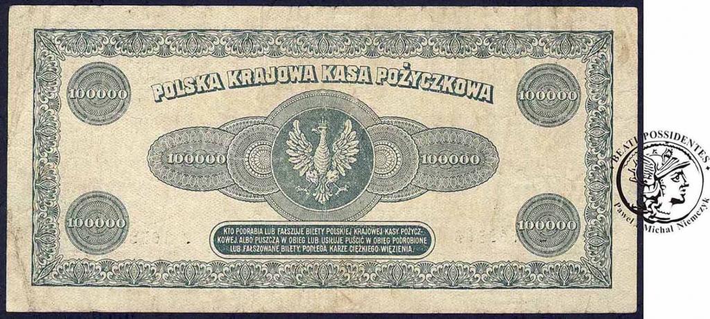 Banknot 100000 Marek polskich 1923 - ser C st3-/4