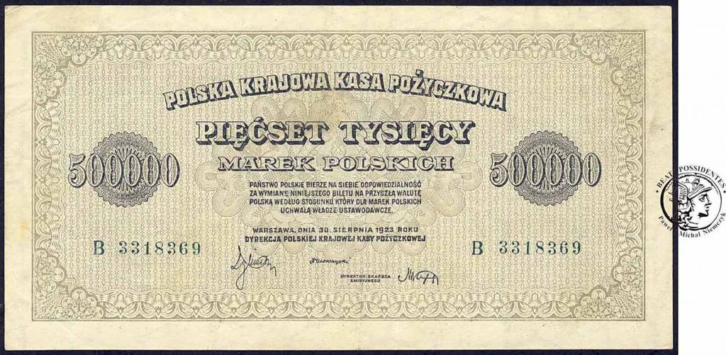 Banknot 500000 Marek polskich 1923 - ser B - st 3-