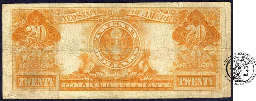 20 dolarów 1922 Gold Certificate large size st.4