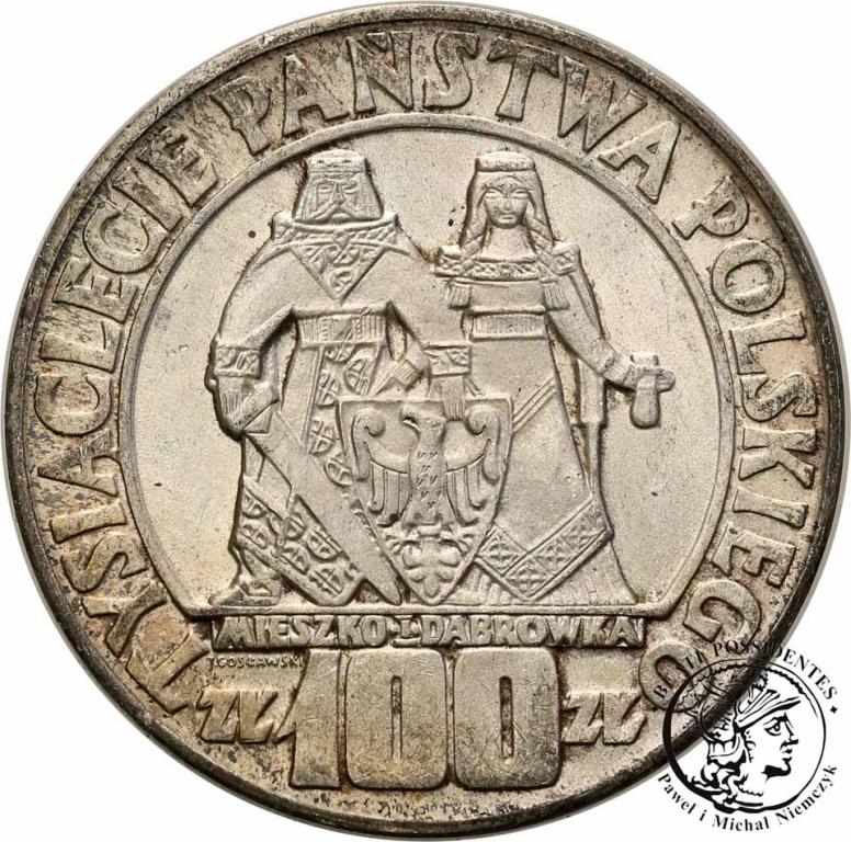 PRL 100 złotych 1966 Millenium st. 1