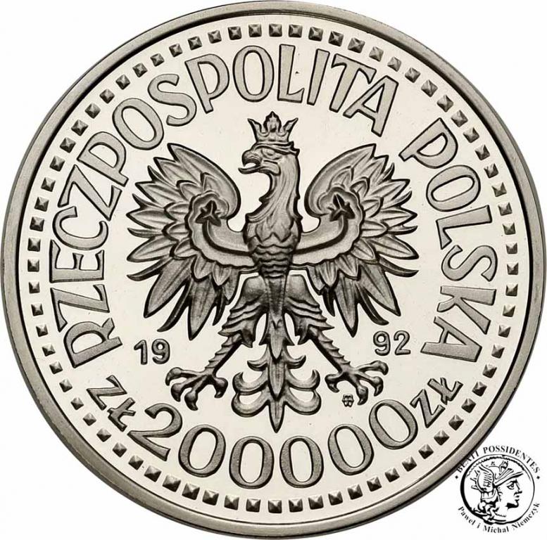 200 000 złotych 1992 Warneńczyk półpostać st.L