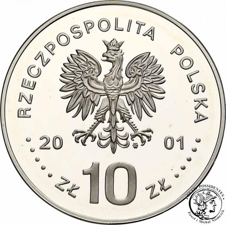 10 złotych 2001 Jan III Sobieski popiersie st.L-