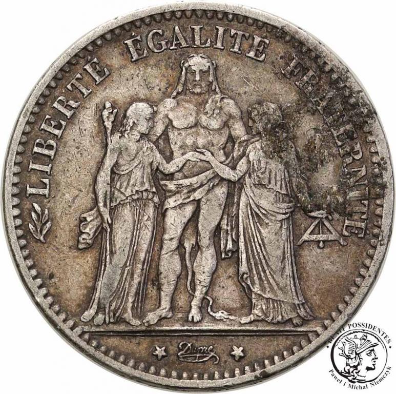 Francja 5 franków 1874 A (Paryż) st.3