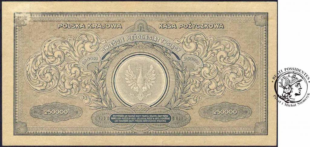 Banknot 250000 marek polskich 1923 ser U st.1-/2+