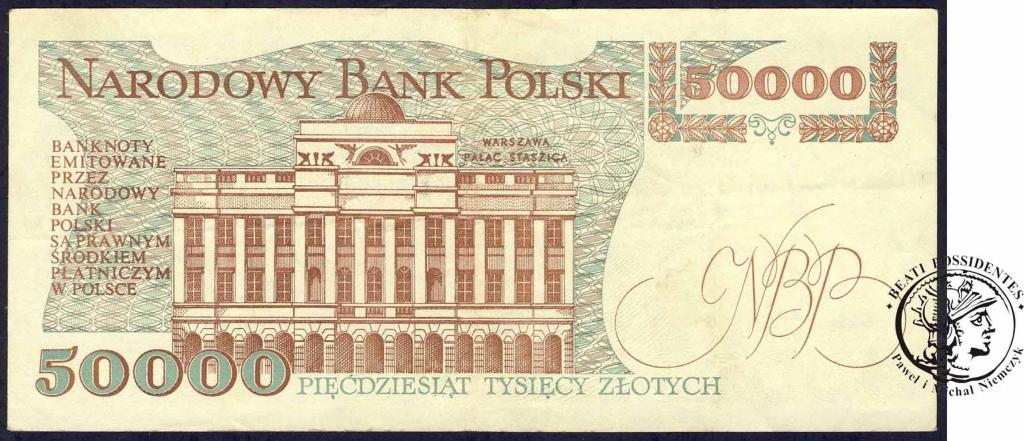 Banknot 50000 złotych 1989 Staszic - ser AR - st.3