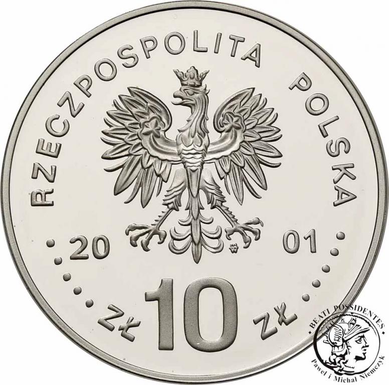 10 złotych 2001 Jan III Sobieski półpostać st.L