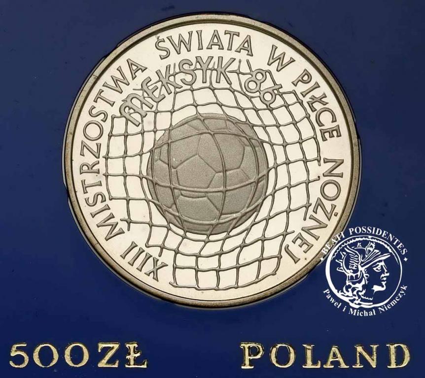 Polska PRL 500 złotych 1986 FIFA Meksyk st.L