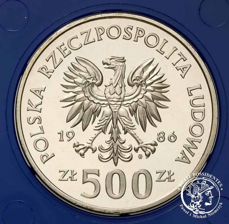 Polska PRL 500 złotych 1986 Sowa z młodymi st.L