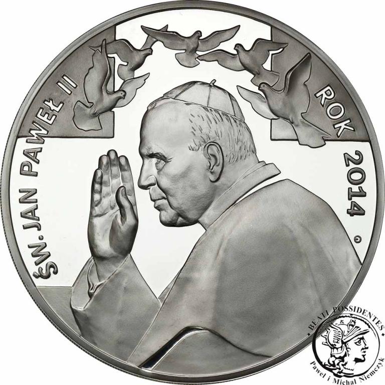 Medal 2014 Papież Jan Paweł II 1 kg SREBRO st.L